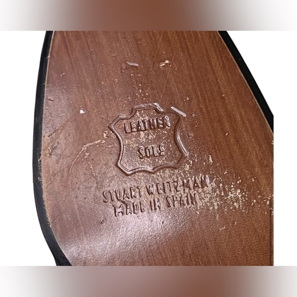 Stuart Weitzman vtg Black Suede and leather high heels🔥 size woman’s 7 B - Picture 9 of 9